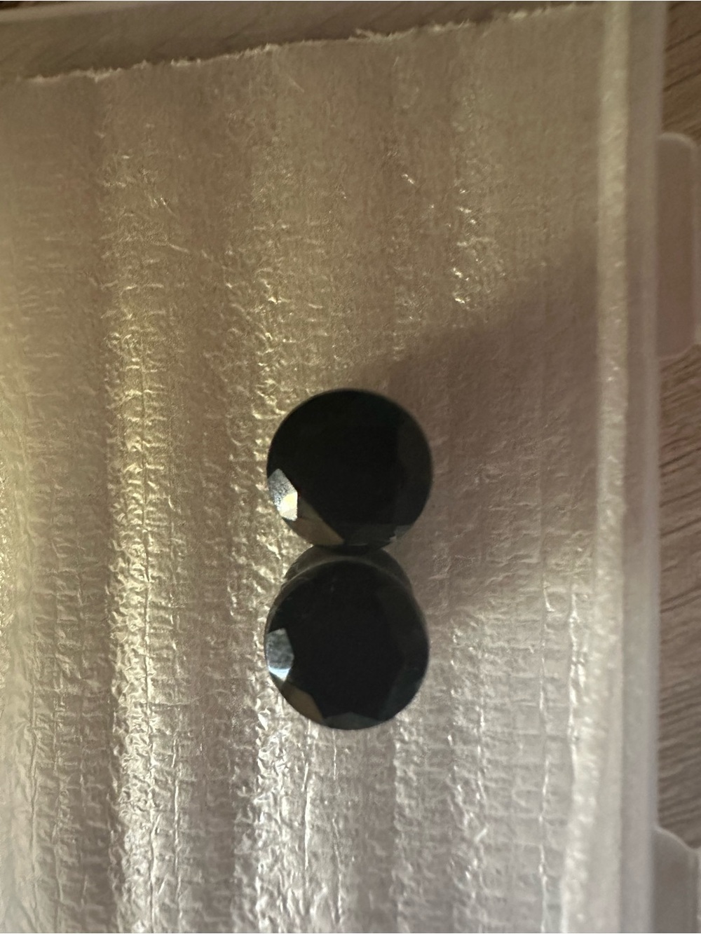 Faceted Black sparkly Plugs - Classic Round Style